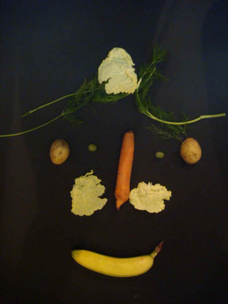 autoportret z warzyw - arteterapia