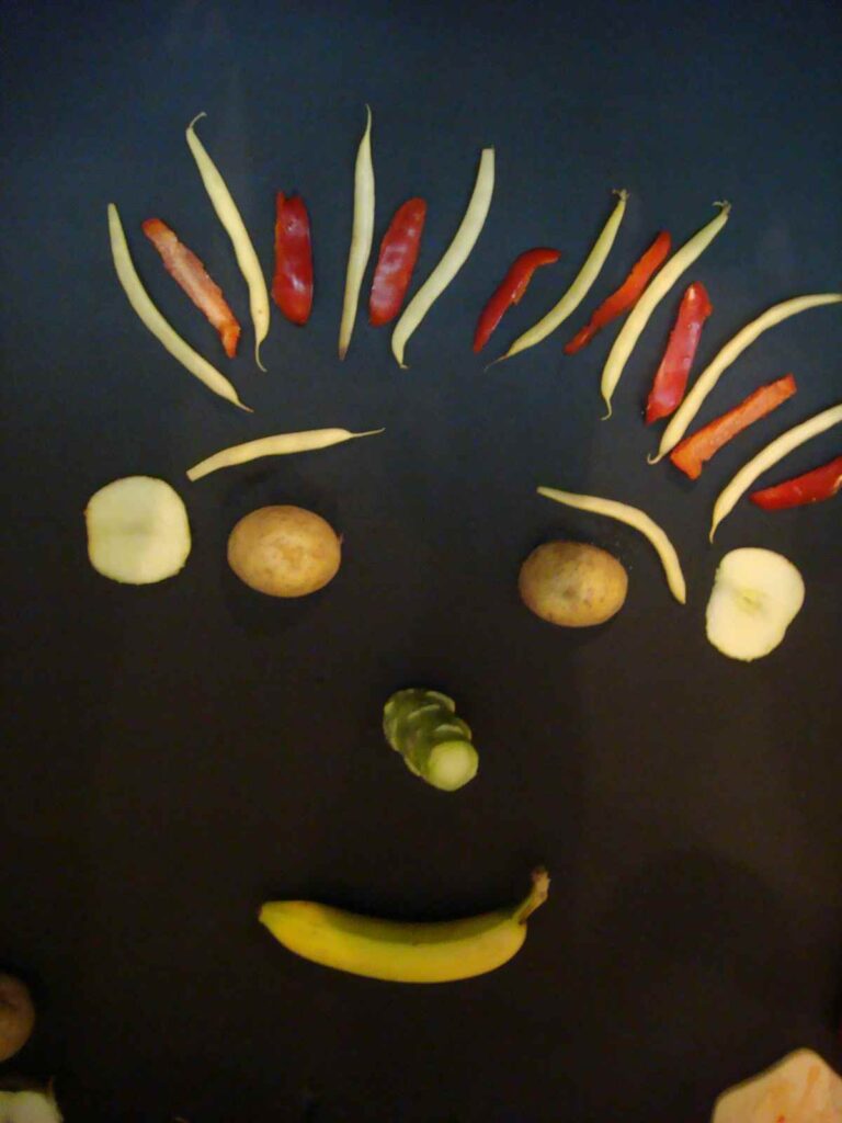 autoportret z warzyw - arteterapia